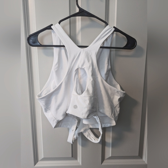 Athleta Keyhole Low Impact Bra White Large - Picture 5 of 7